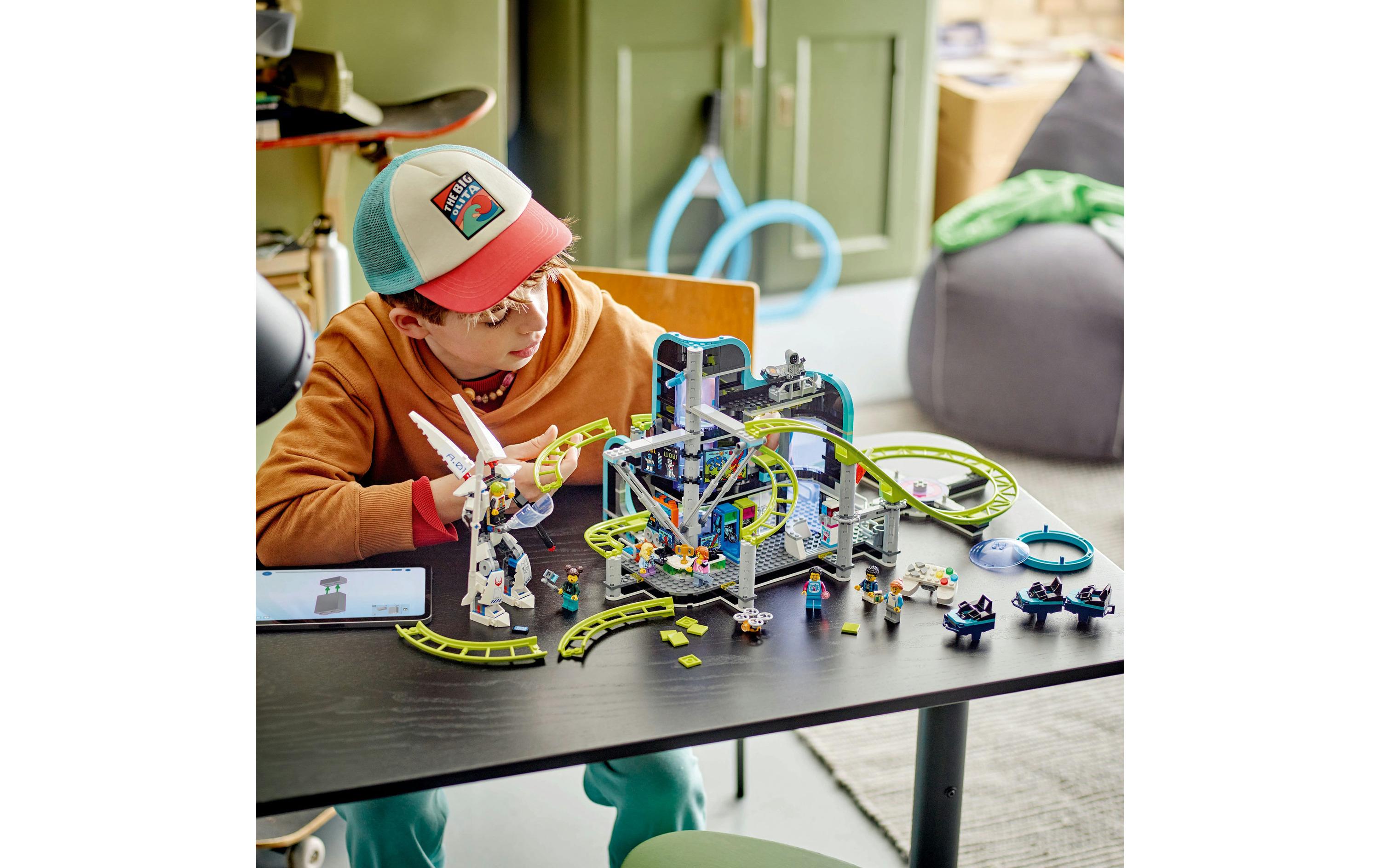 City Achterbahn mit Roboter-Mech 60421Abenteuer-Spielset mit vielen Details