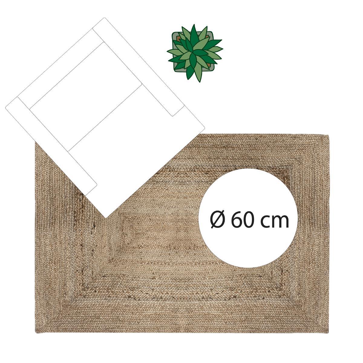 TAPIS JUTE NATUREL D.120X170CM