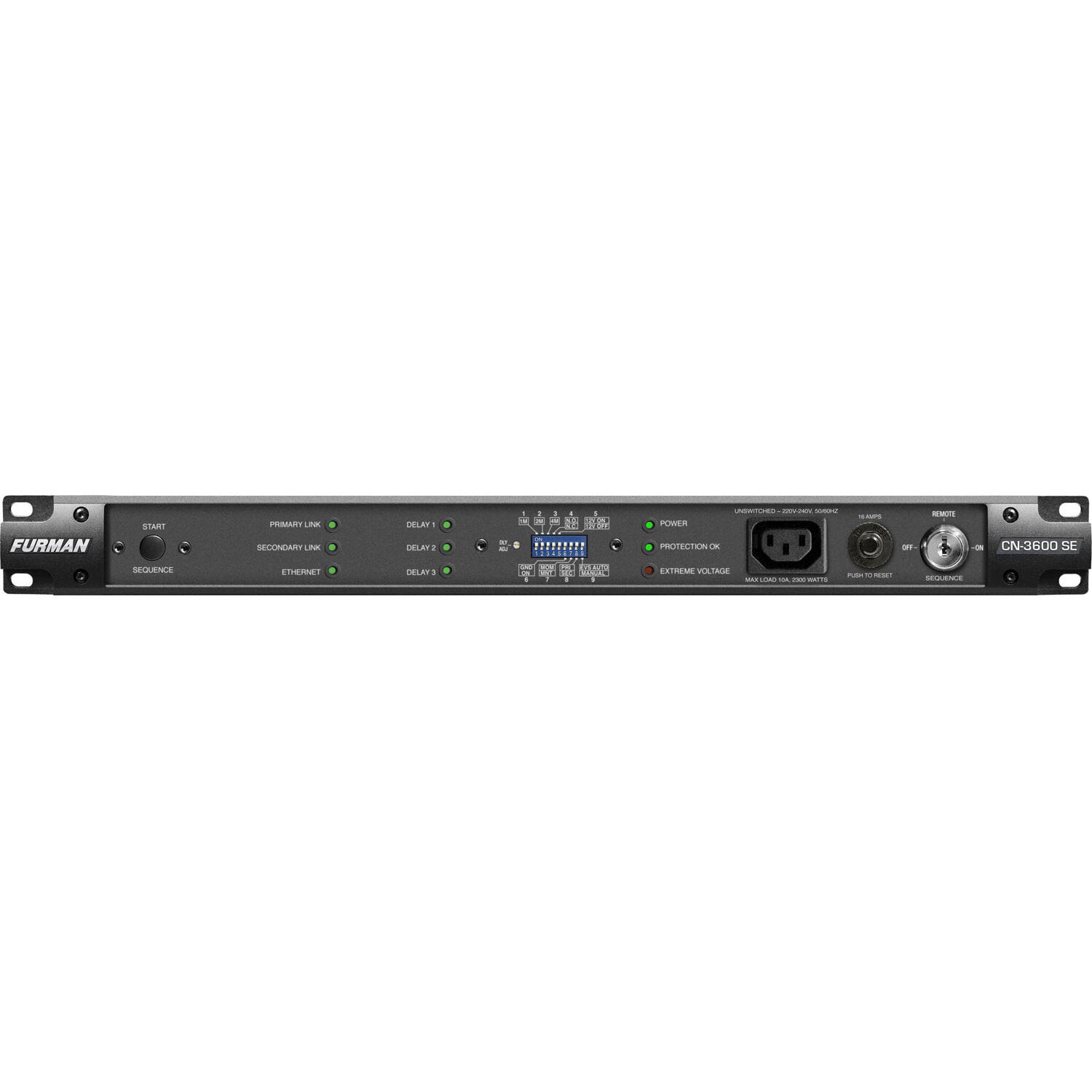 Furman CN-3600 SE SmartSequencing Power Conditioner 16A, 230V stroombewaker & bediening