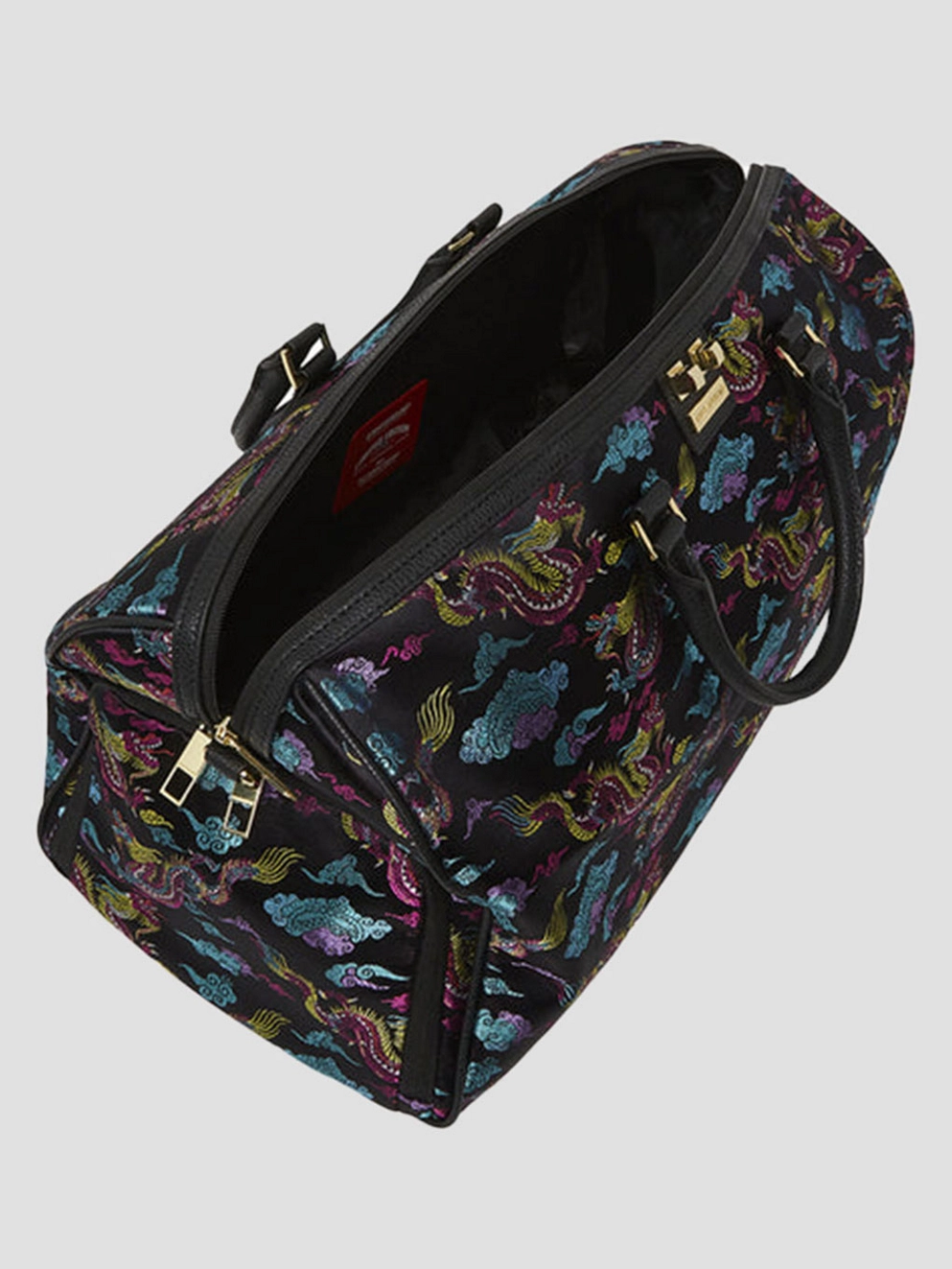 Sprayground Embroidered Dragons Duffle Travel Bag embroidered dragon