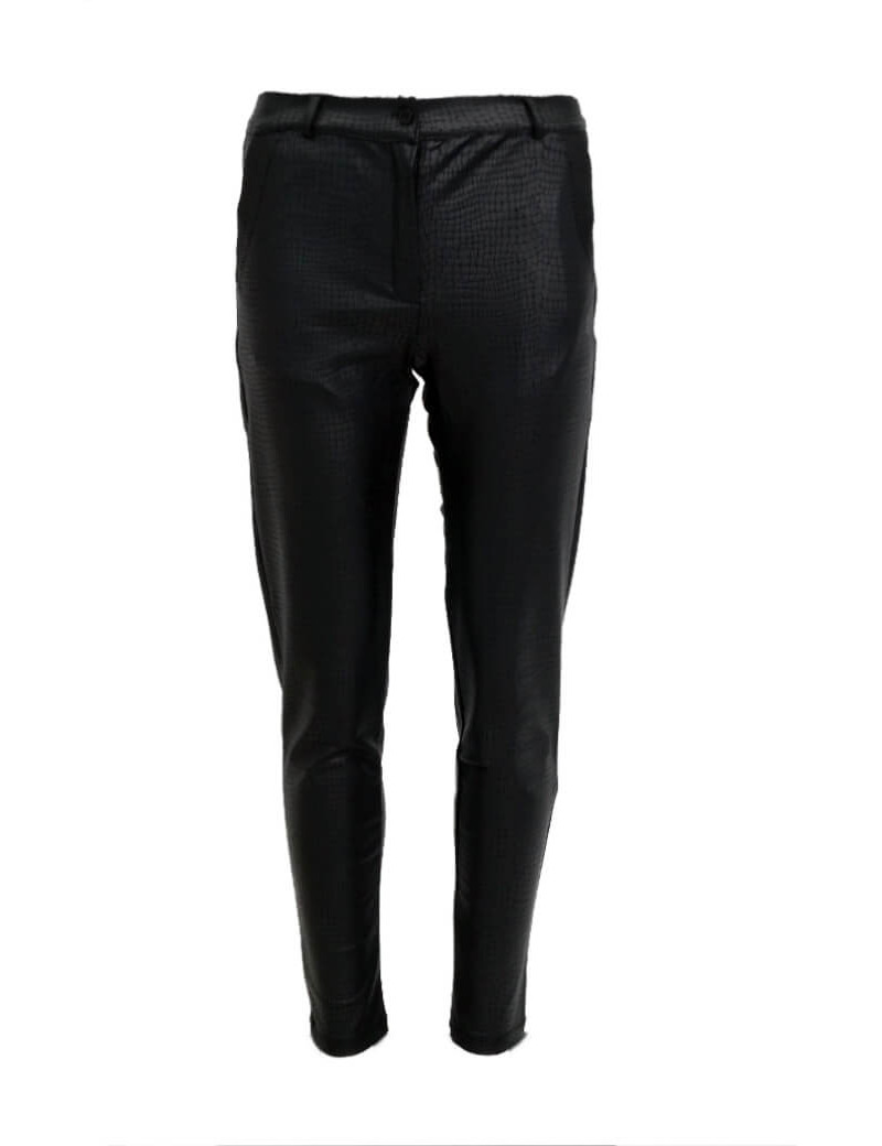 HBT INSOLITES - CHRISTINA PANTALON CITY CROCODILE NOIR