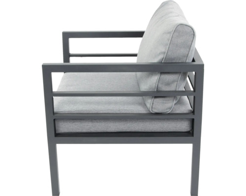 Bellavista Maia fauteuil in antraciet aluminium, met kussens