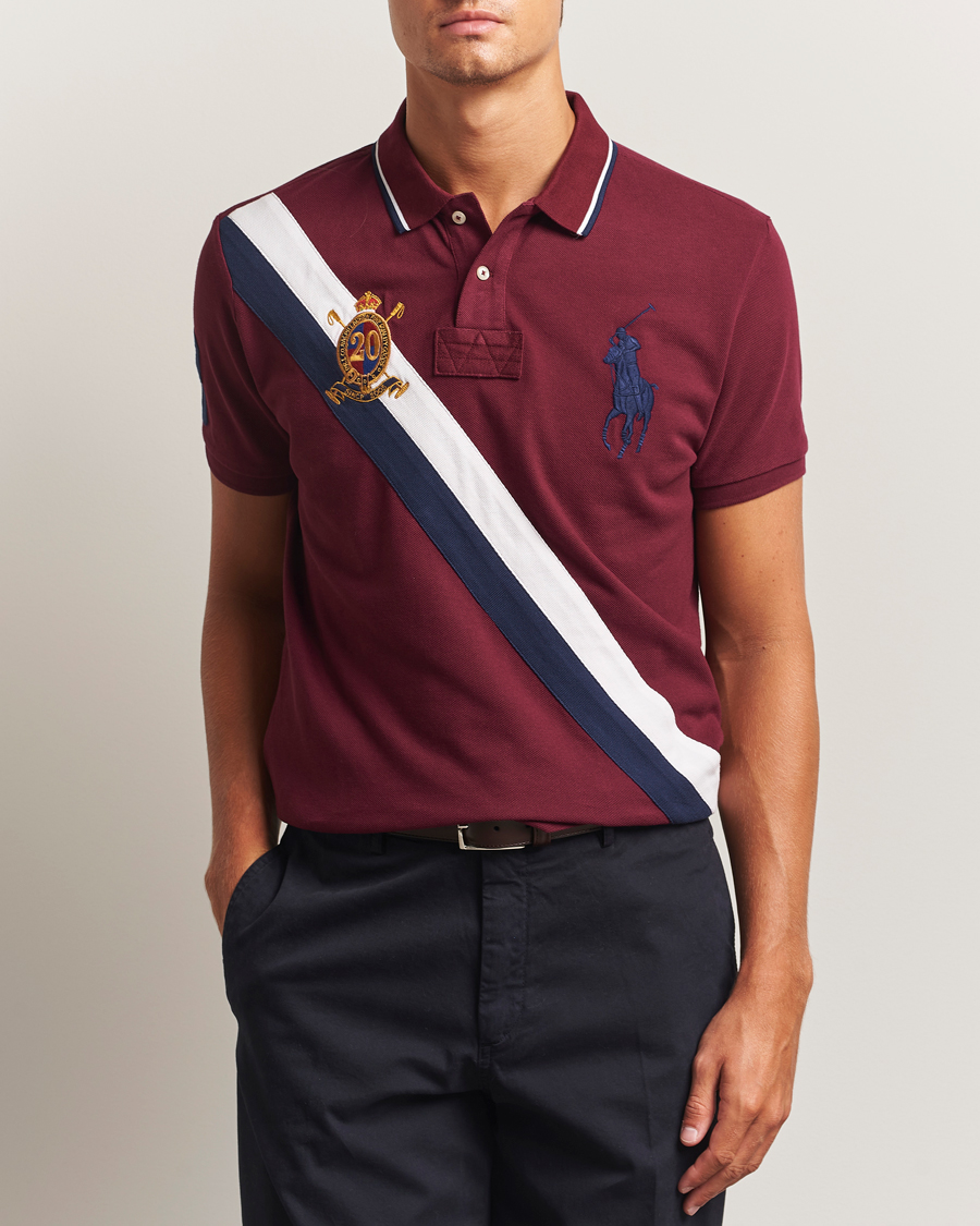 Polo Ralph Lauren Diagonal Stripe Big Pony Polo Classic Wine