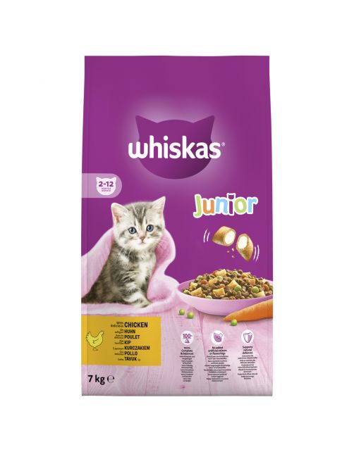 Whiskas Brokjes Junior Kip - Kattenvoer