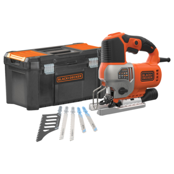 BLACK DECKER decoupeerzaag BES610KAS-QS incl 5 zaagbladen