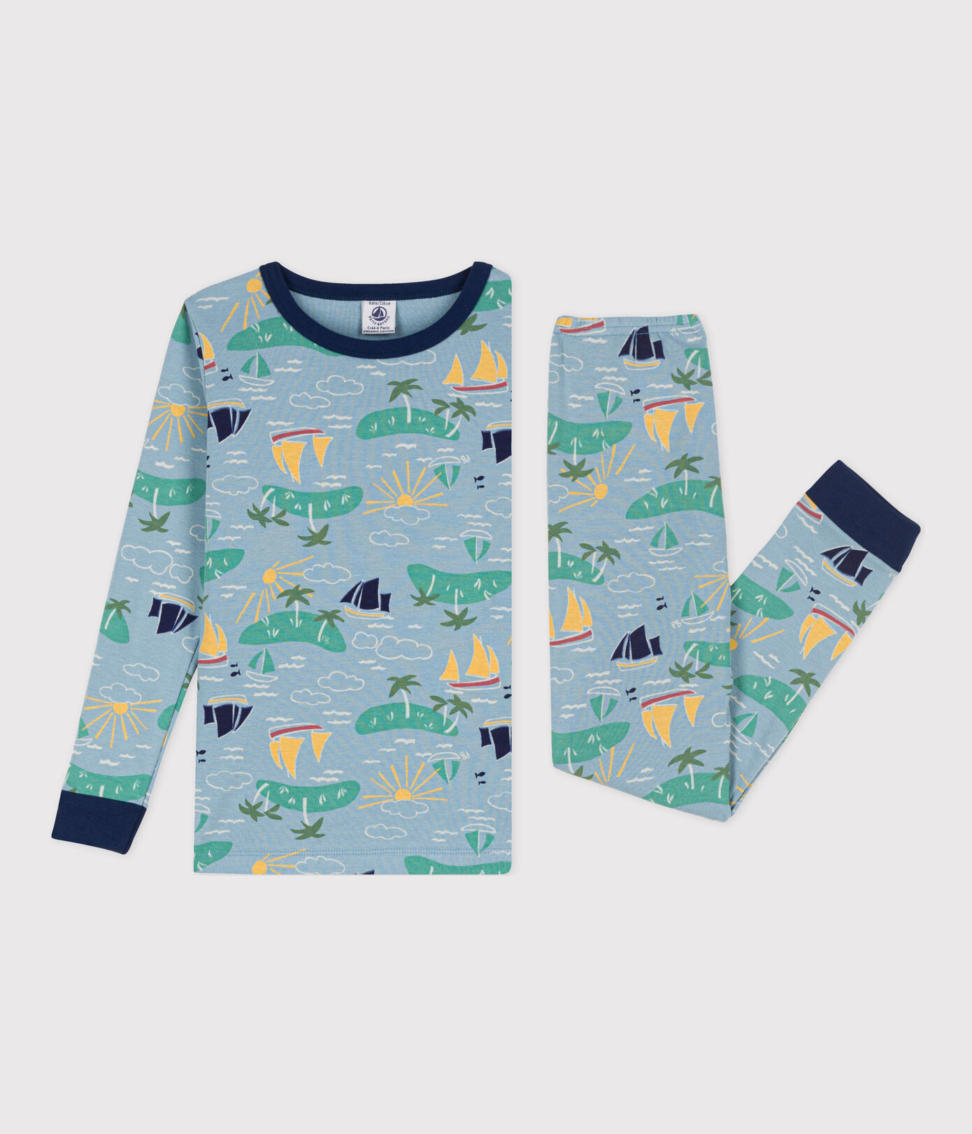 Pyjama ajusté explorateur en coton petite fille/petit garçon