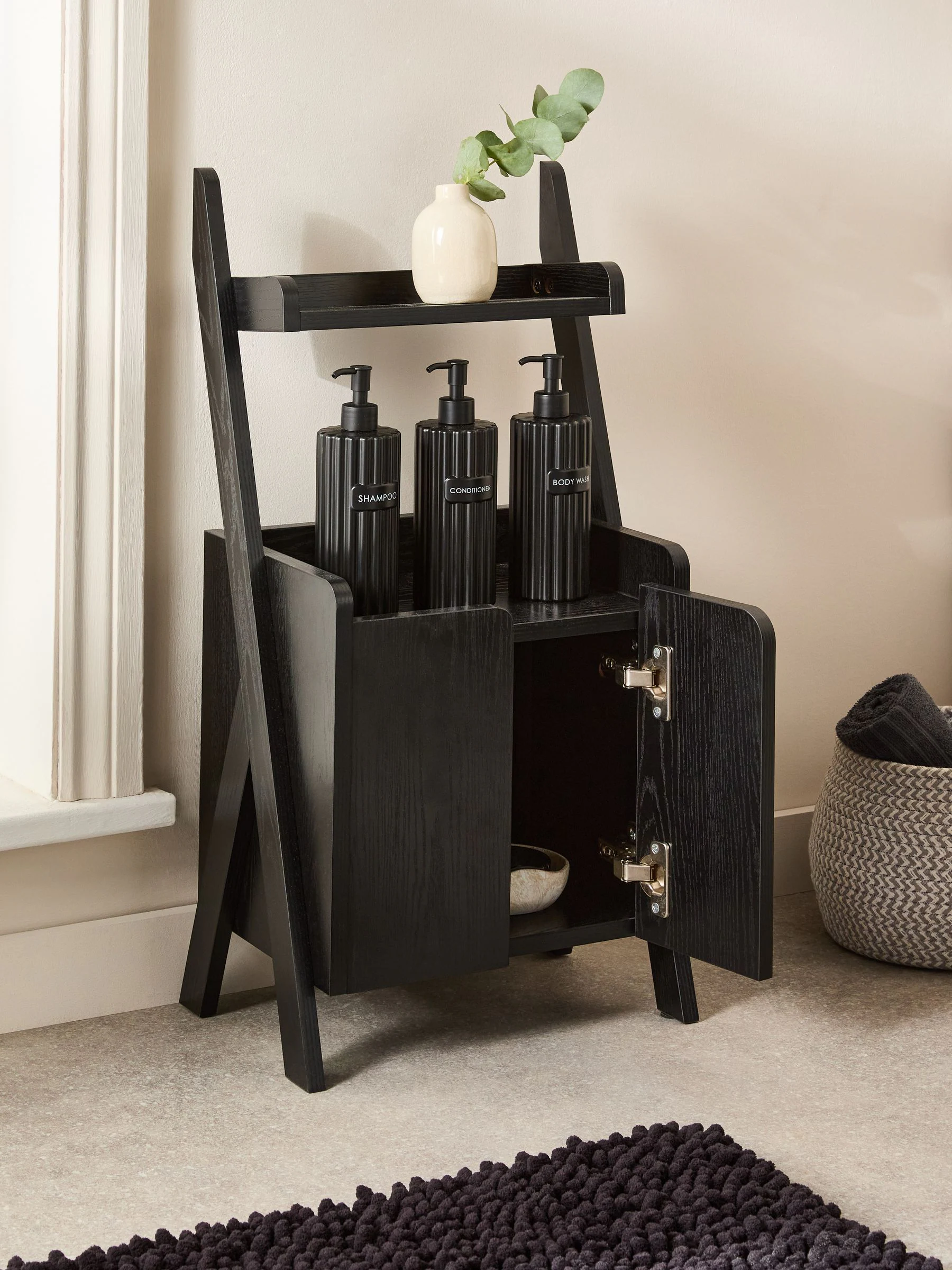 Ladder Shelf Storage Cabinet