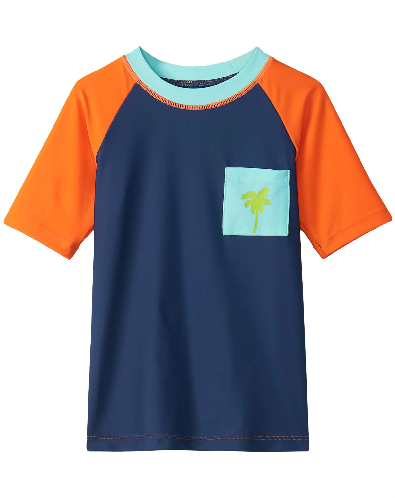 Badeshirt PALM ORANGE in blau