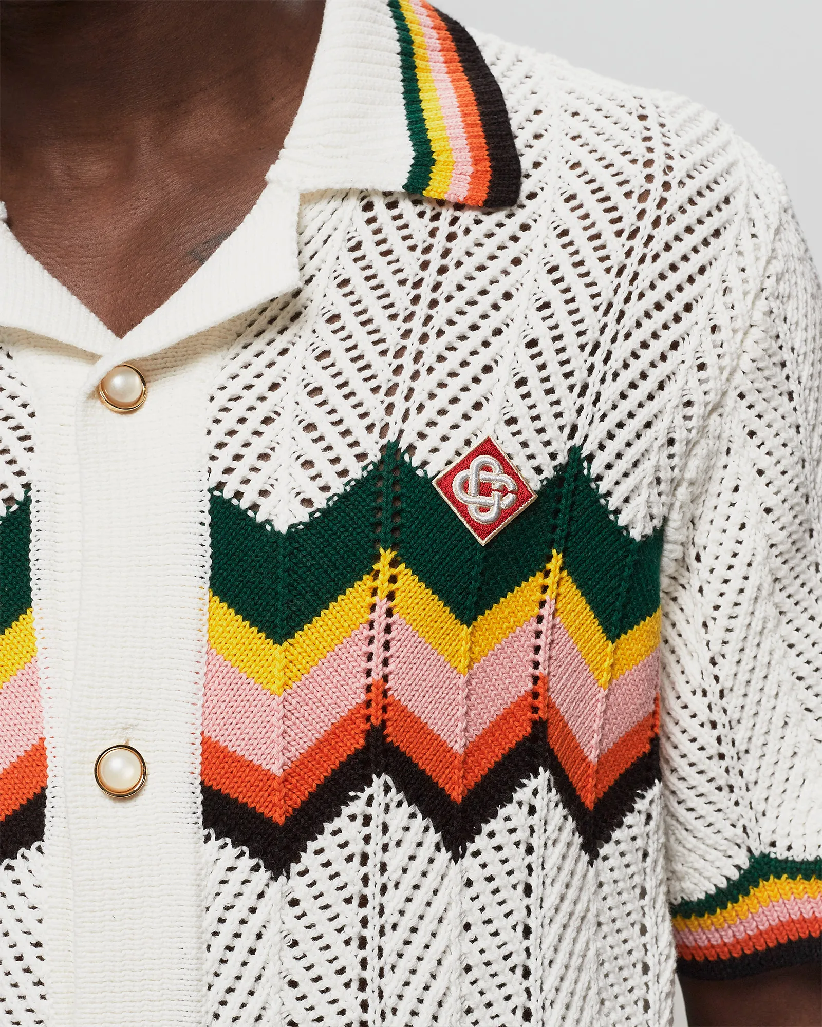 Casablanca CHEVRON LACE SHIRT