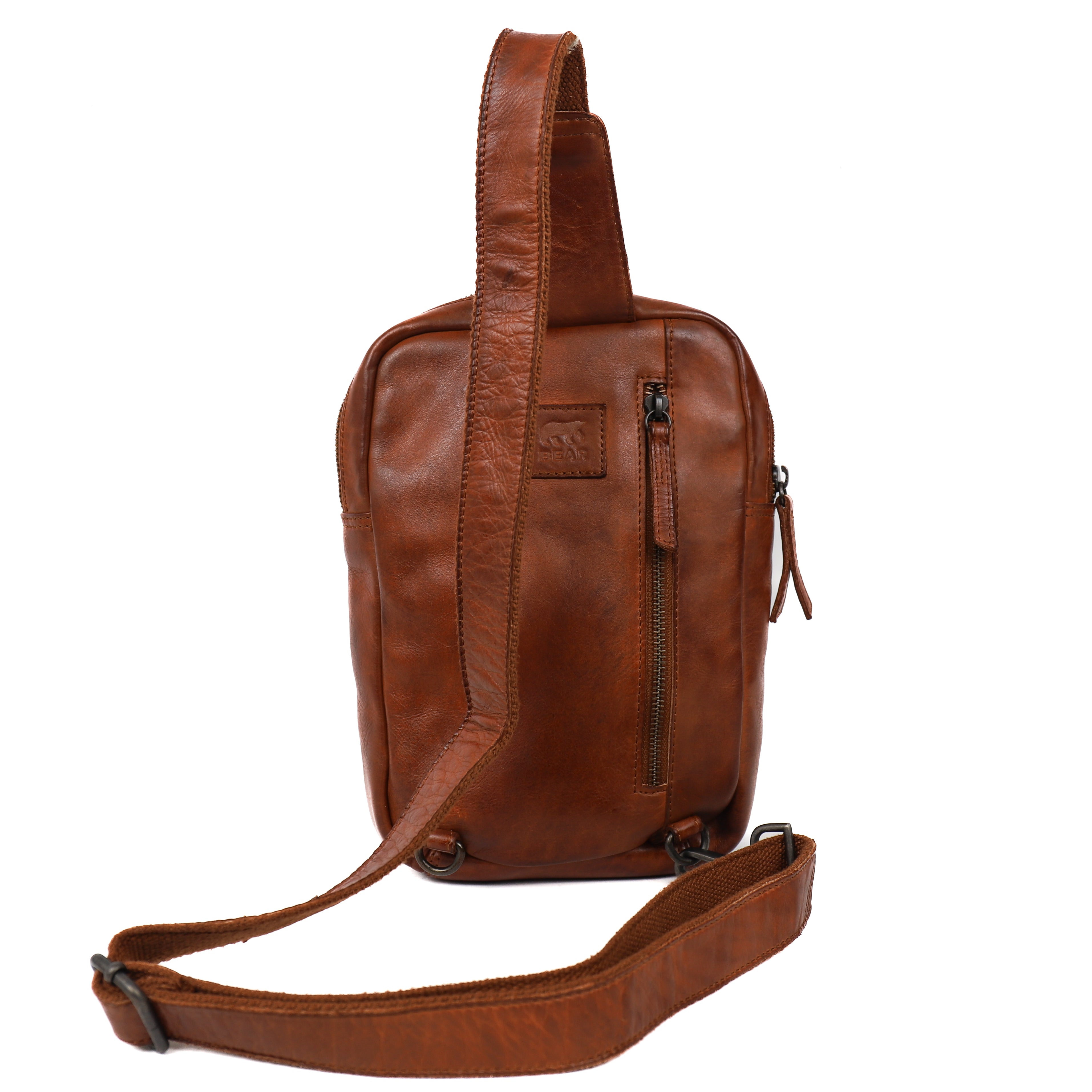 Crossbody tas 'Stefan' cognac Cognac