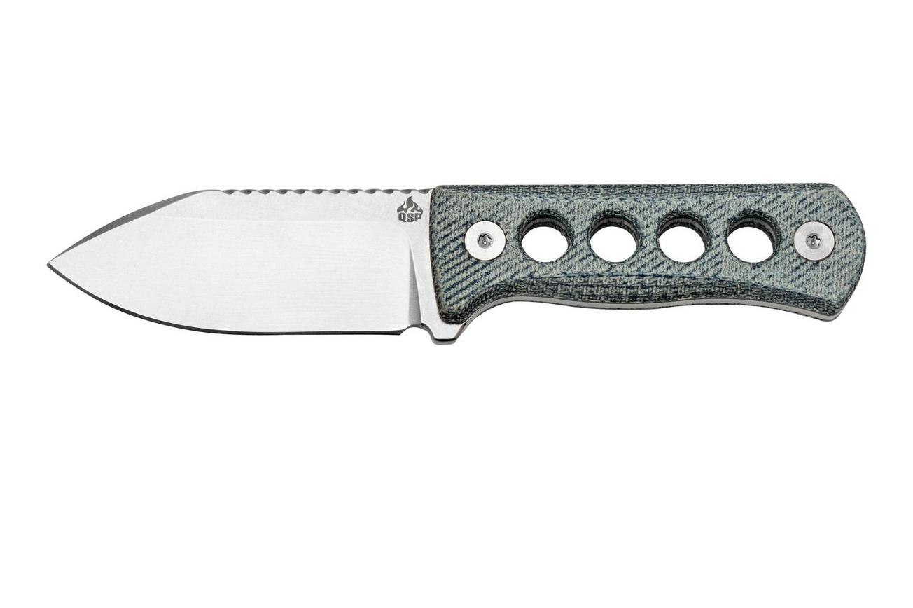 QSP Knife Canary QS141-D1 Stonewashed, Denim Micarta, nekmes