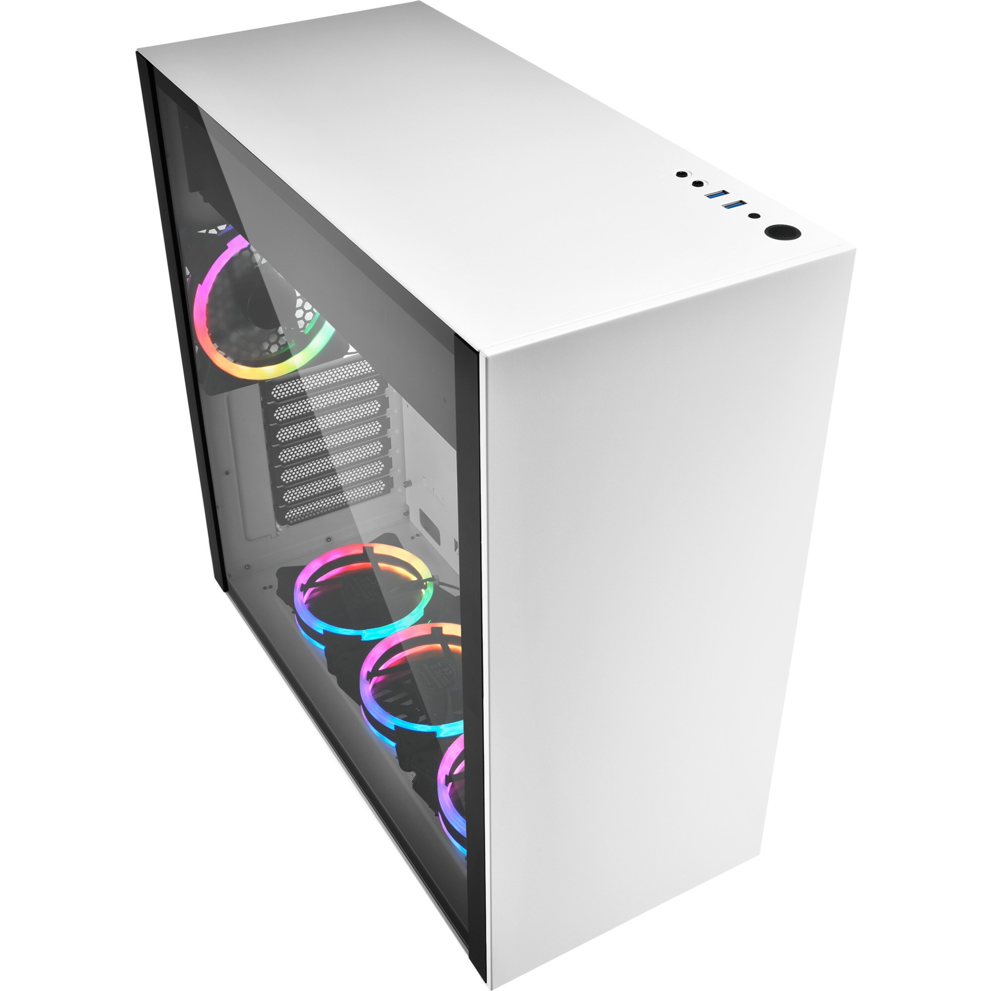 Sharkoon Tower-Gehäuse PURE STEEL White RGB
