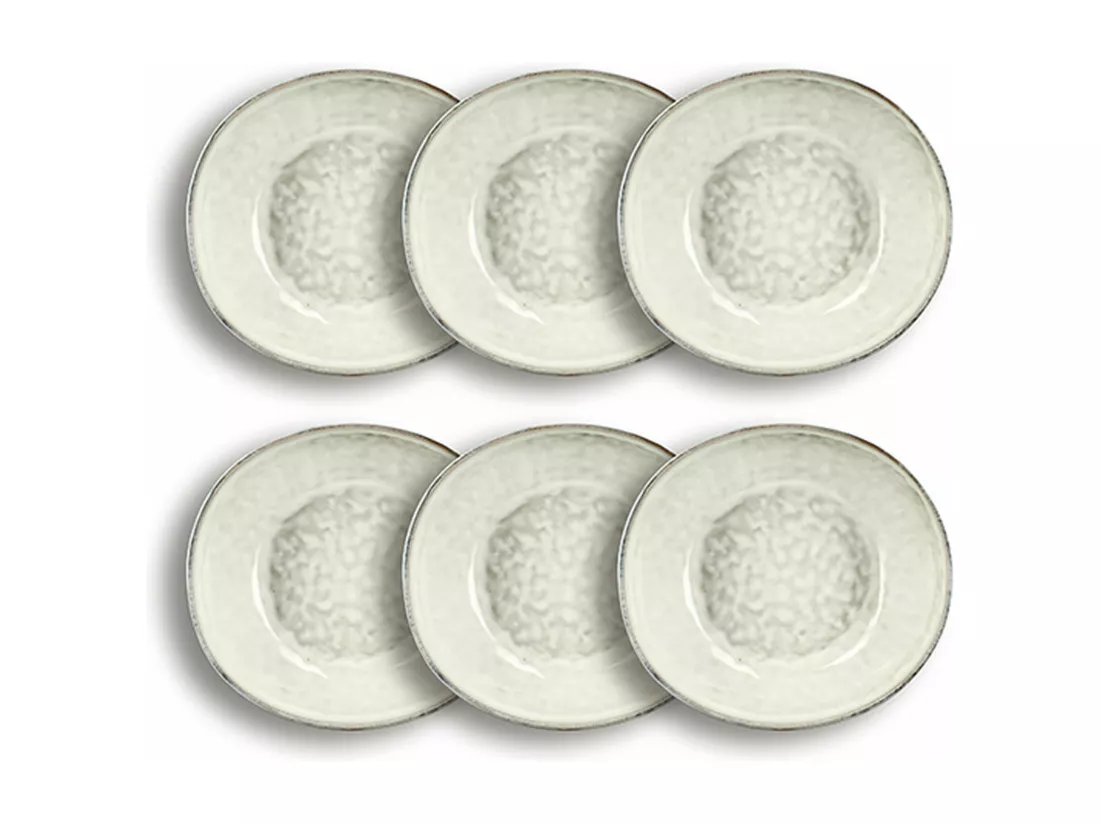 Ogo Living - Lot 6 Assiettes Creuses Boral 21cm En Autres Ceramiques Beige