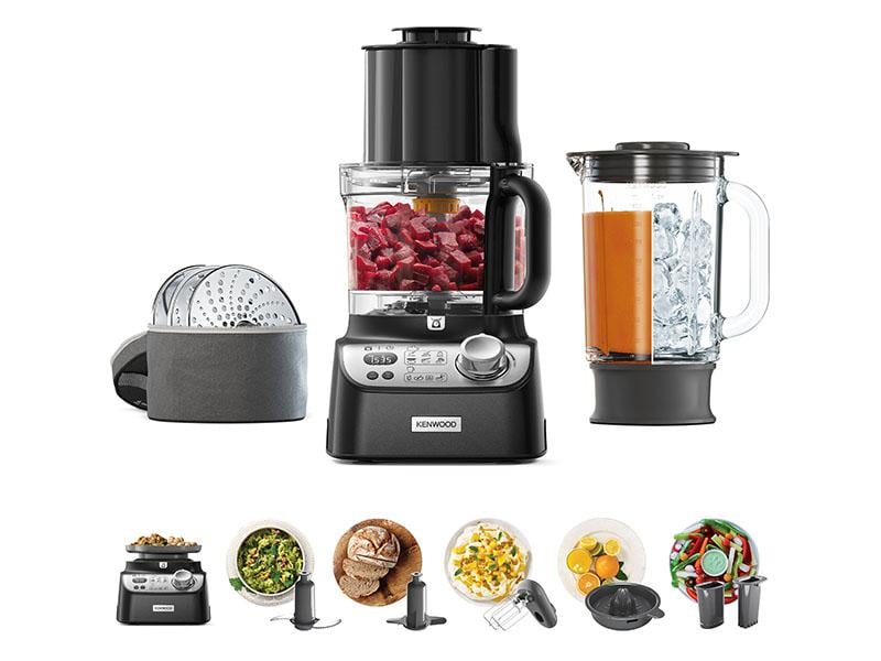 Kenwood Food Processor MultiPro XL Weigh  FDM72.990SS, Grau Küchenmaschine mit eingebauter Digitalwaage und dem Count-up-Timer