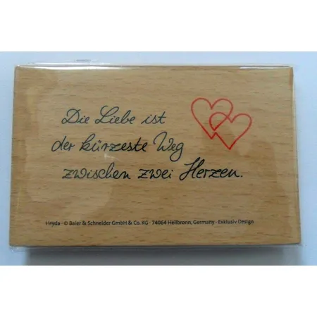 Heyda Poesiestempel Die Liebe ist der kürzeste Weg zwischen zwei Herzen