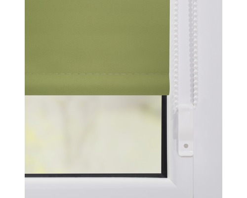 Lichtblick Thermo klemrolgordijn, groen, 45x150 cm, zonder boren, inclusief klembeugels