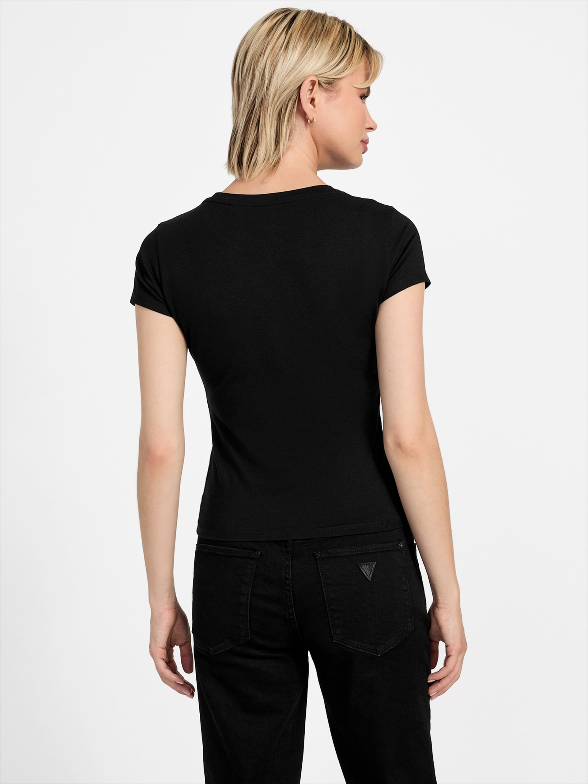 Camiseta Eco Strawberry Logo com Strass