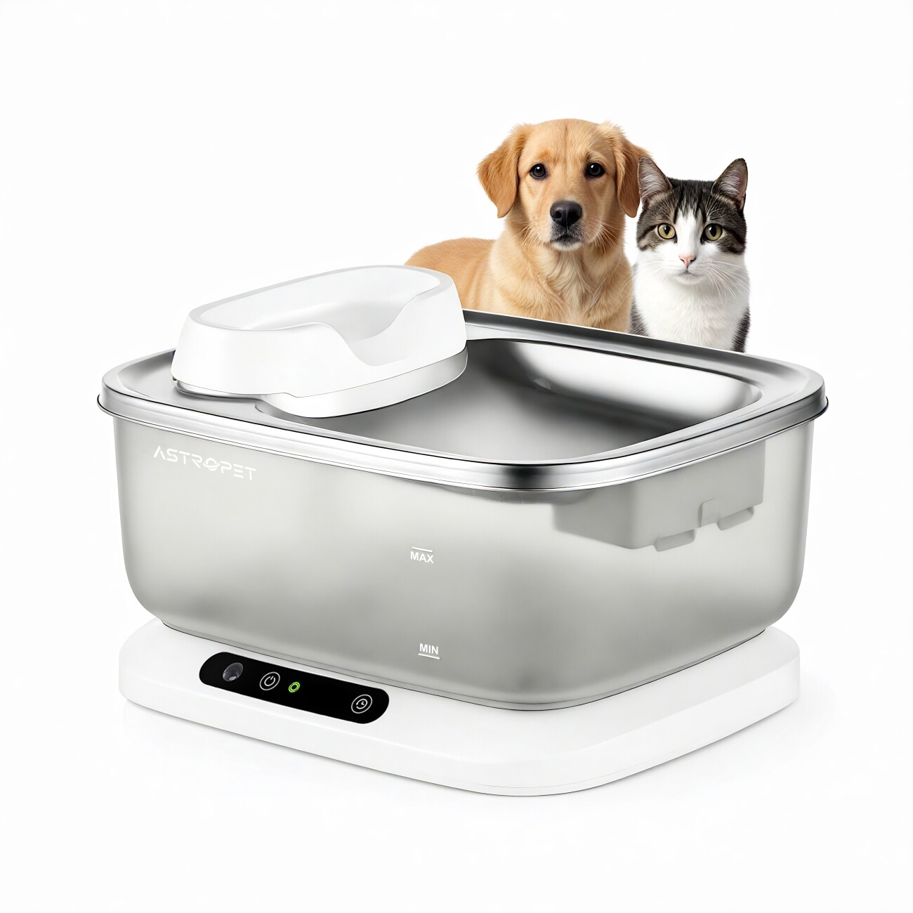 AstroPet Kabelloser Haustier-Trinkbrunnen XL Poseidon Series Pro