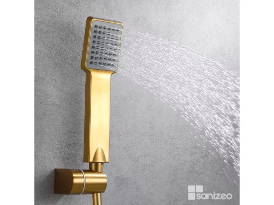 Mitigeur de Baignoire et Douche anti-calcaire Or Brossé IMEX ART BDAR025-4OC