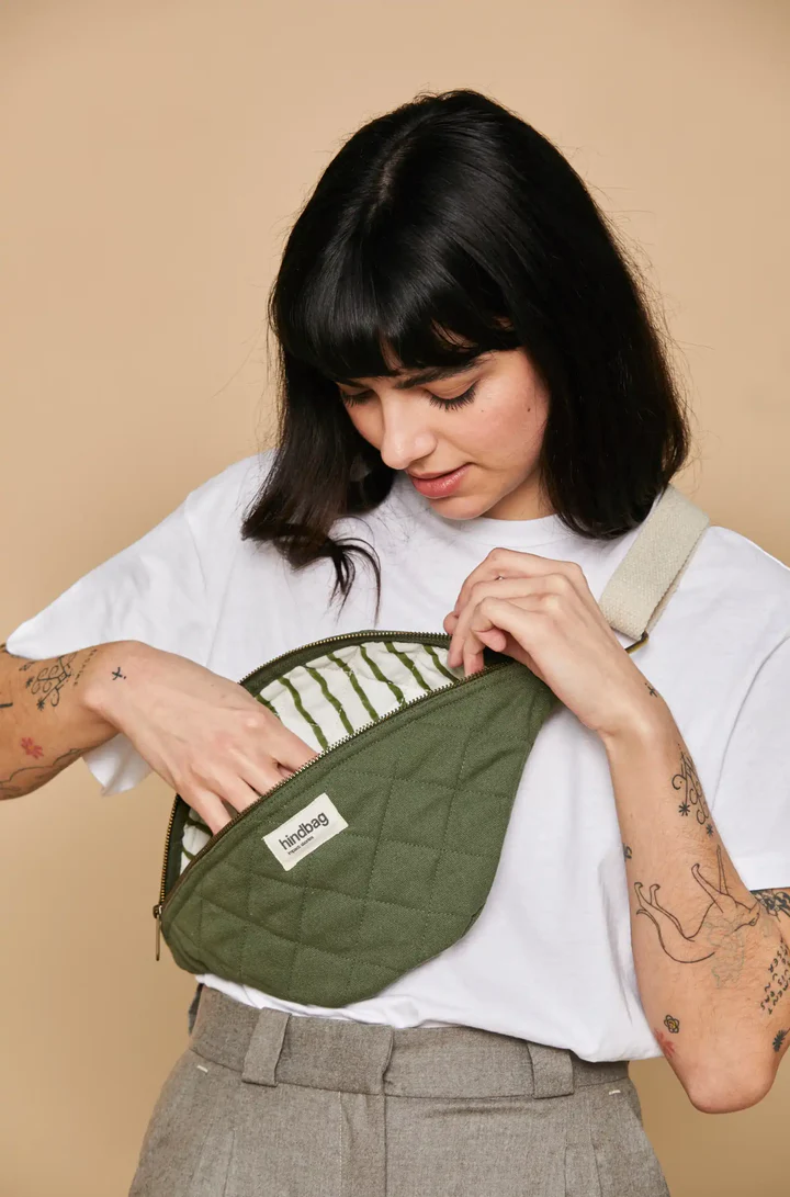 Sac banane matelassé Olivia Olive