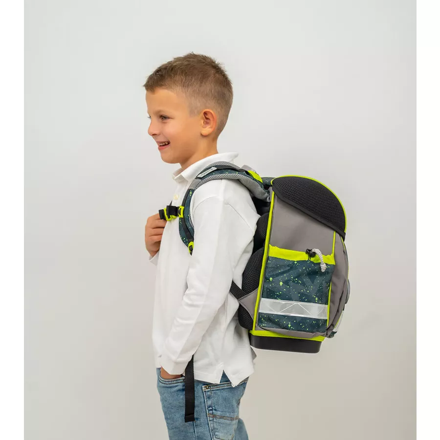 Belmil Schulranzen Classy Schulranzen Set 6-teilig mit Brustgurt Green Splash