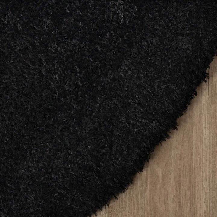 Ovaal Shaggy vloerkleed - Blaze Zwart | Luxe look!