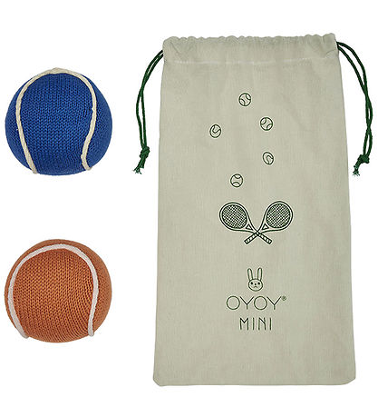 OYOY Rassel - Tennisbälle - Apricot/Blue