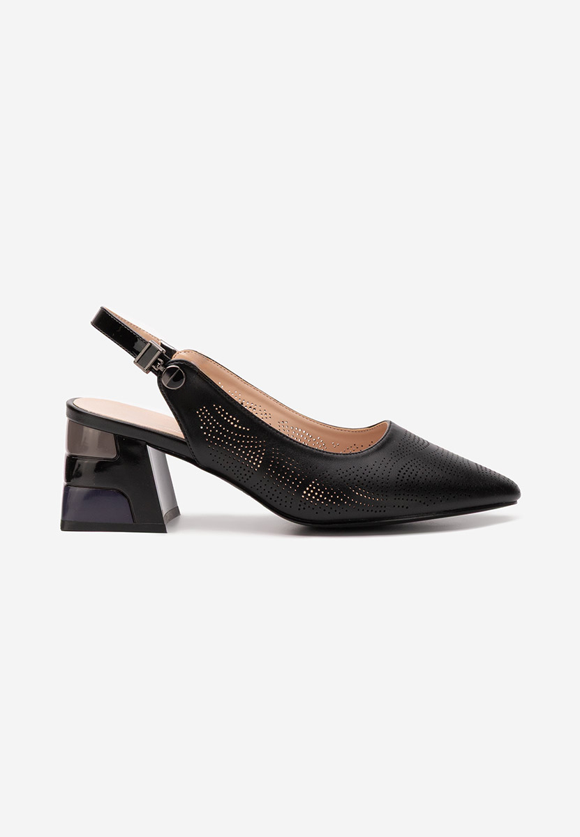 Chaussures slingback noirs Veluna