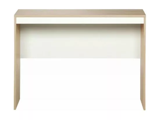 Bureau Chêne et Blanc 2 Voiles de fond de renfort L 106 H 77.4 P 38.5 cm