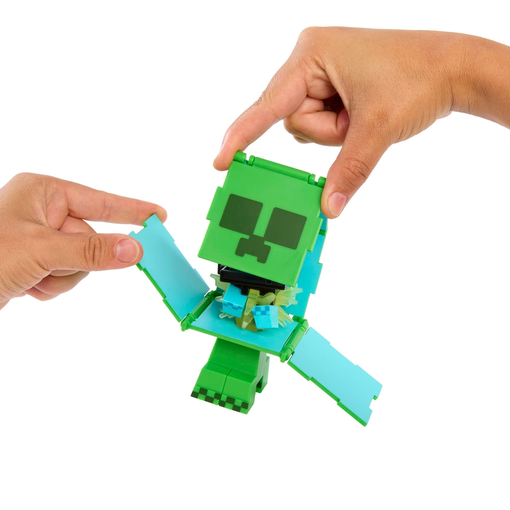 Minecraft 2-in-1 Creeper und Charged Creeper Flippin Figuren