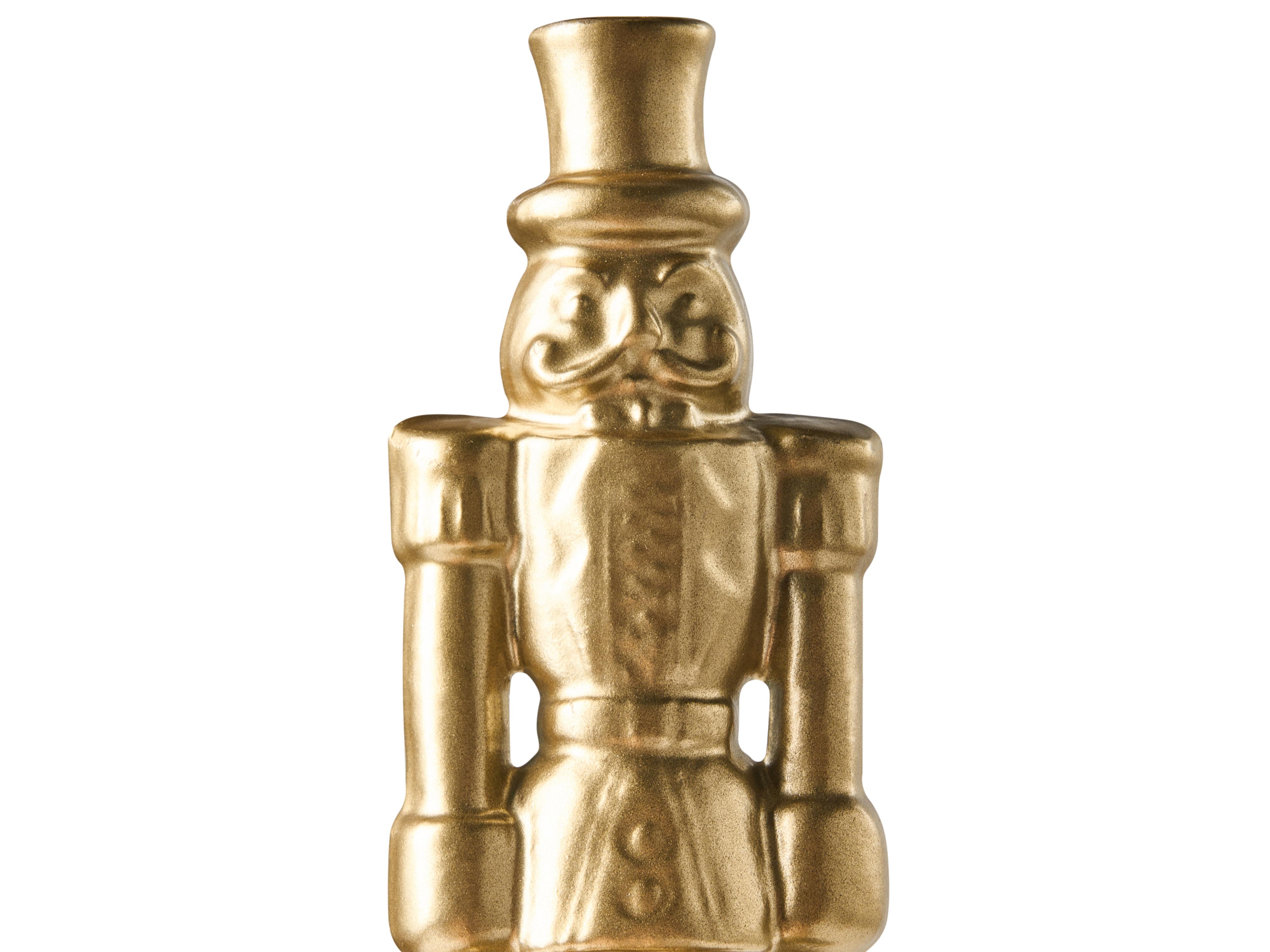 Set van 3 kerstkoushouders KAJAANI Notenkraker 21 cm Goud