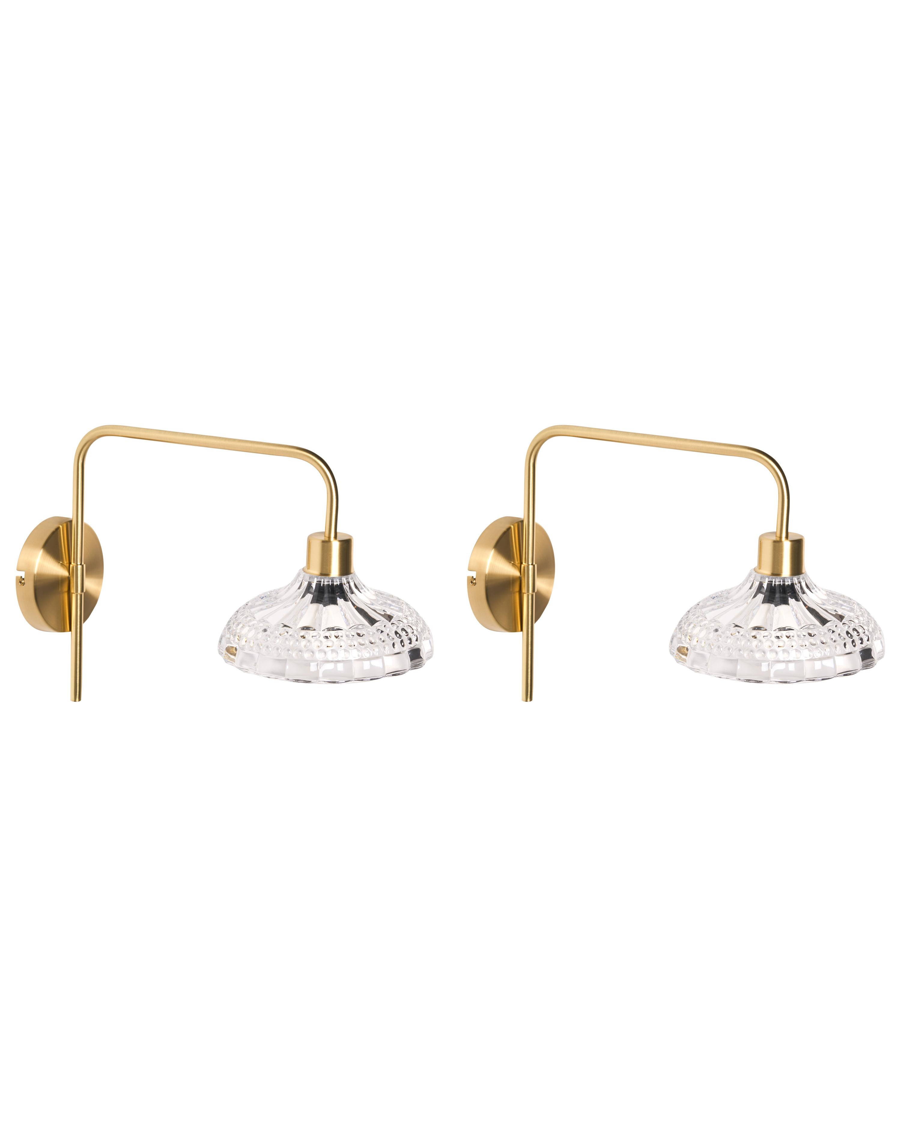 Set van 2 wandlampen MOLINO Metaal Goud
