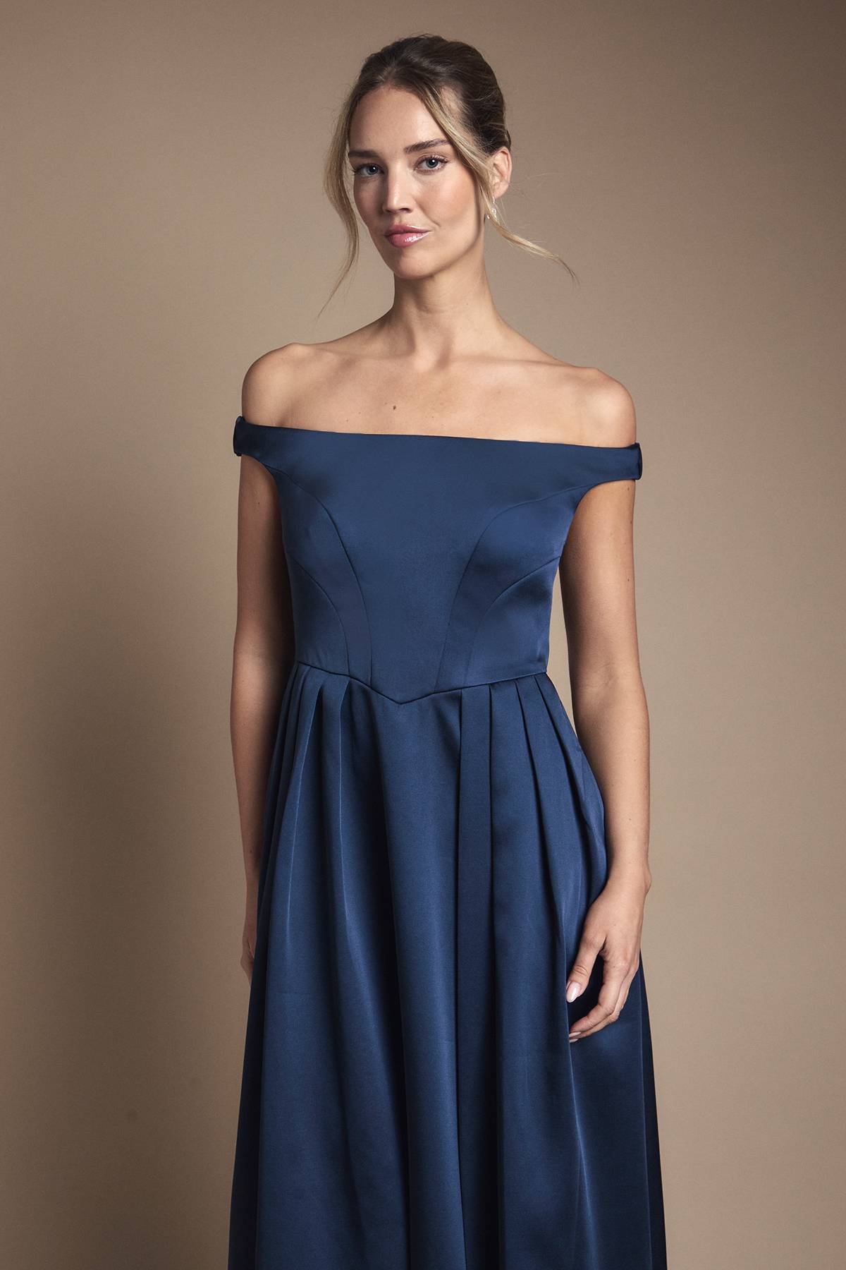 Coast Robe Longue de Demoiselle d'Honneur Bandeau à Jupe Double Épaisseur