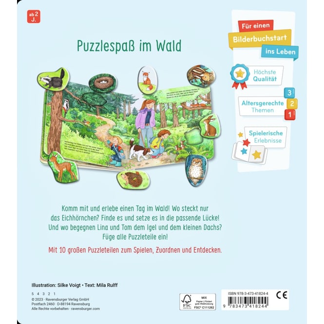 Mein großes Puzzle-Spielbuch - Wald