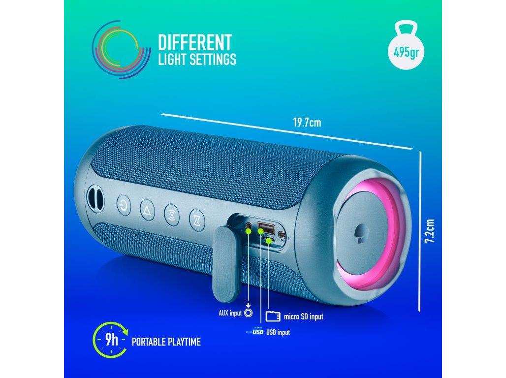 COLUNAS PORTATEIS BT NGS ROLLERFURIA2BLUE