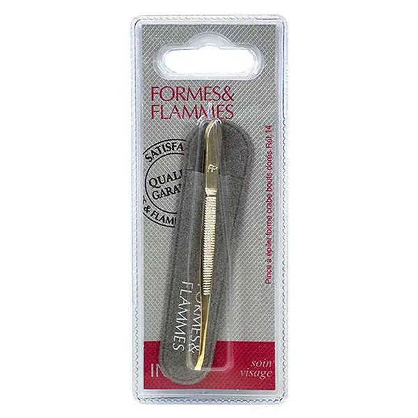 Pinça em formato de caranguejo com pontas douradas da Shapes & Flames, 8 cm