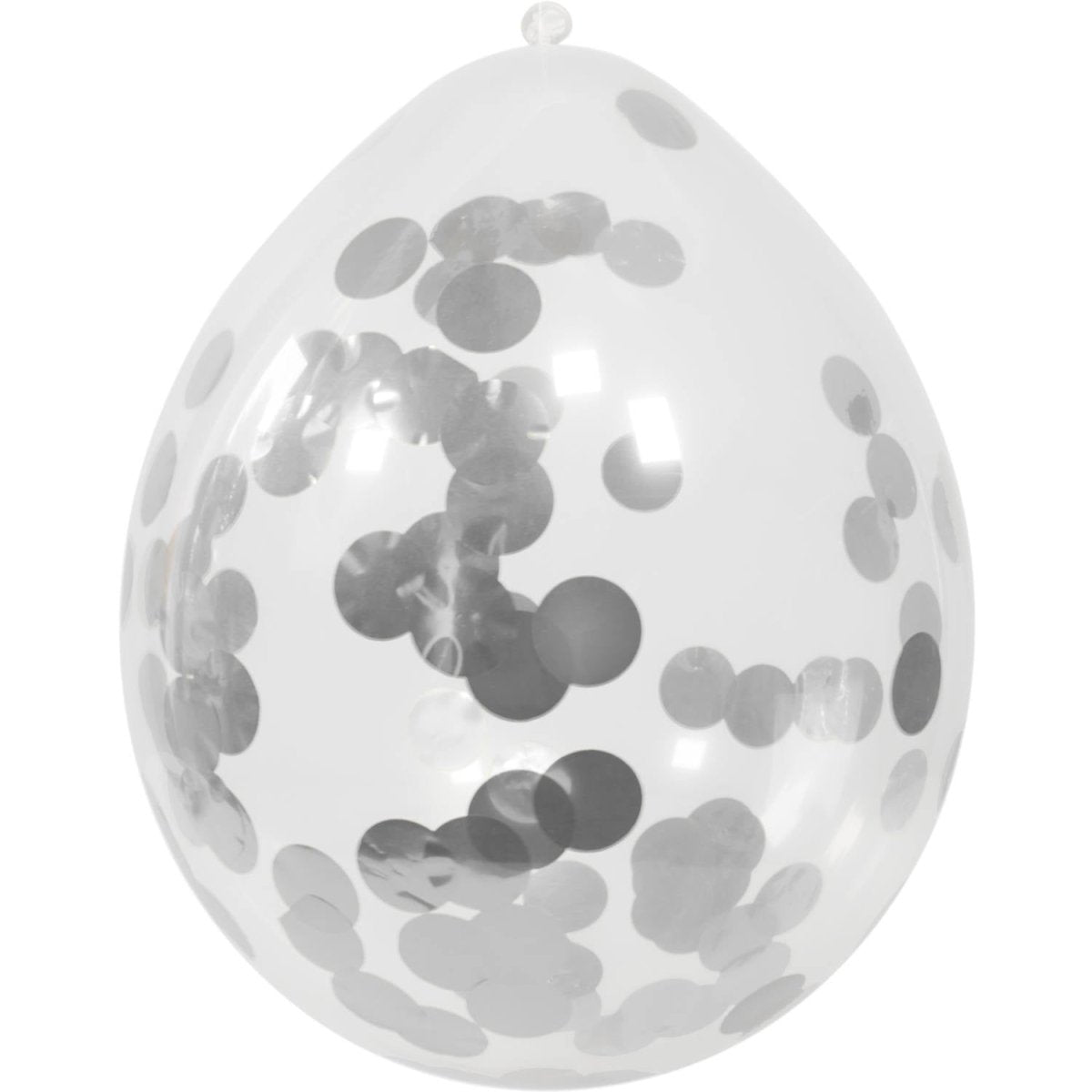 Confetti Ballonnen Zilver 30cm 4st