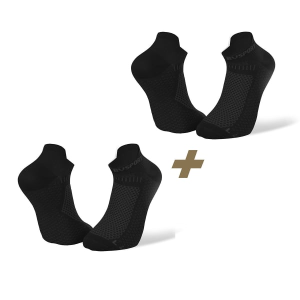 Chaussette running BV SPORT SOCQUETTE LIGHT 3D ULTRA COURTE X2 / NOIR