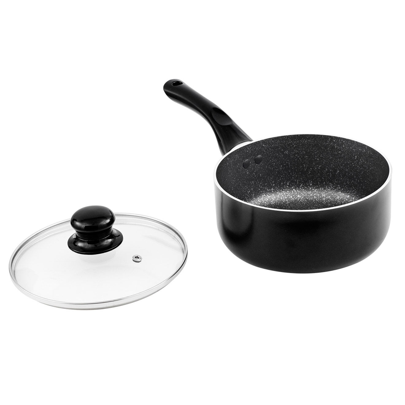 Kitchencook Casserole aluminium avec couvercle laura cas20tfsi noire - D. 20 cm