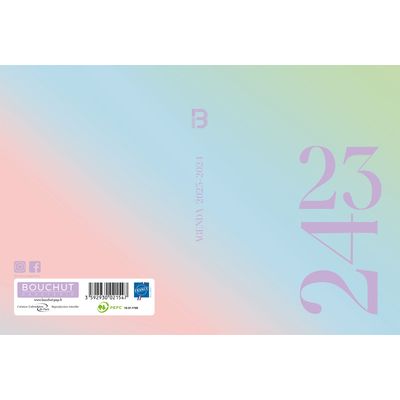 Agenda Dip Dye - 1 jour par page - 12,5 x 17,5 cm - vert - Bouchut