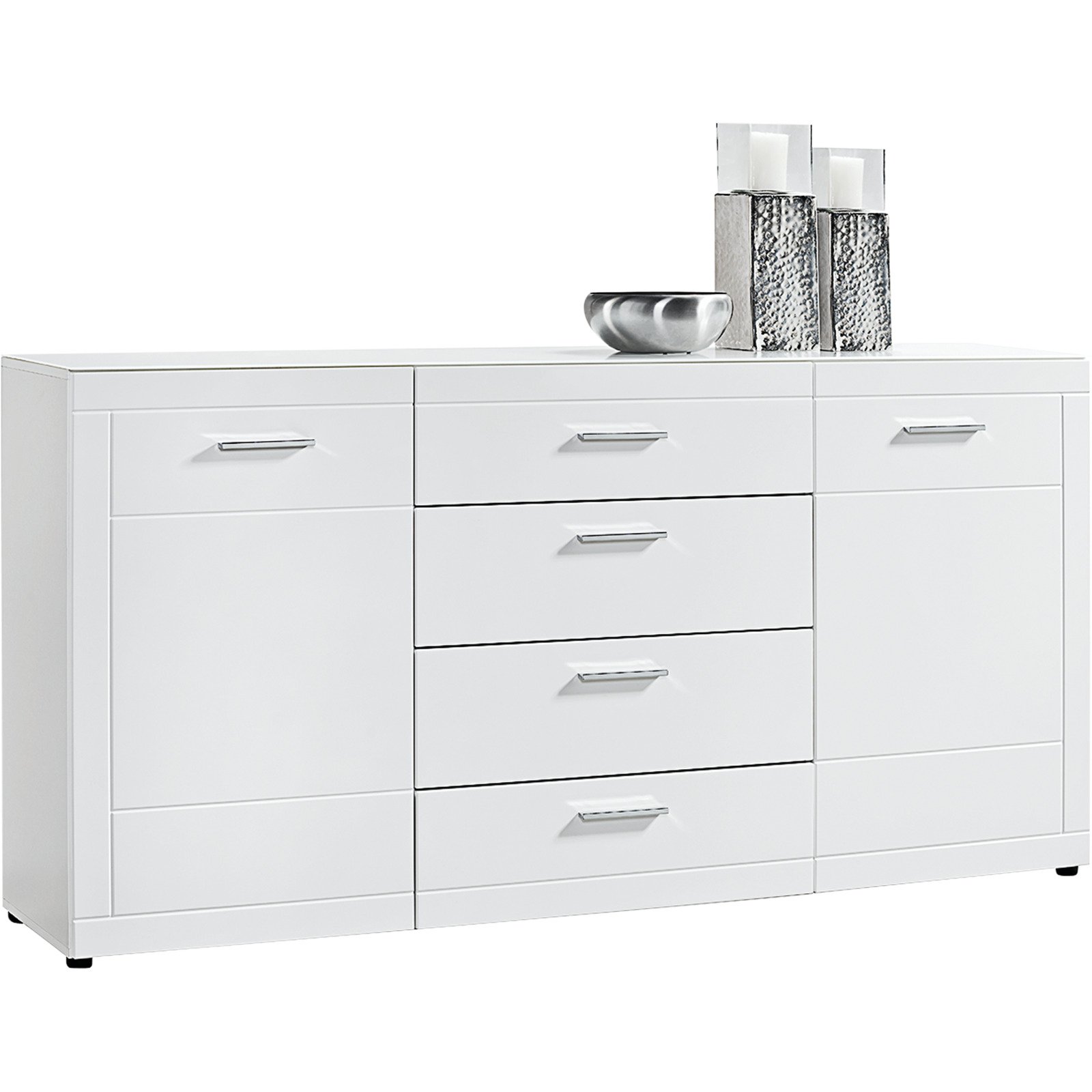 Sideboard Atlantis MDF Hochglanz weiss 180 x 92 x 40 cm