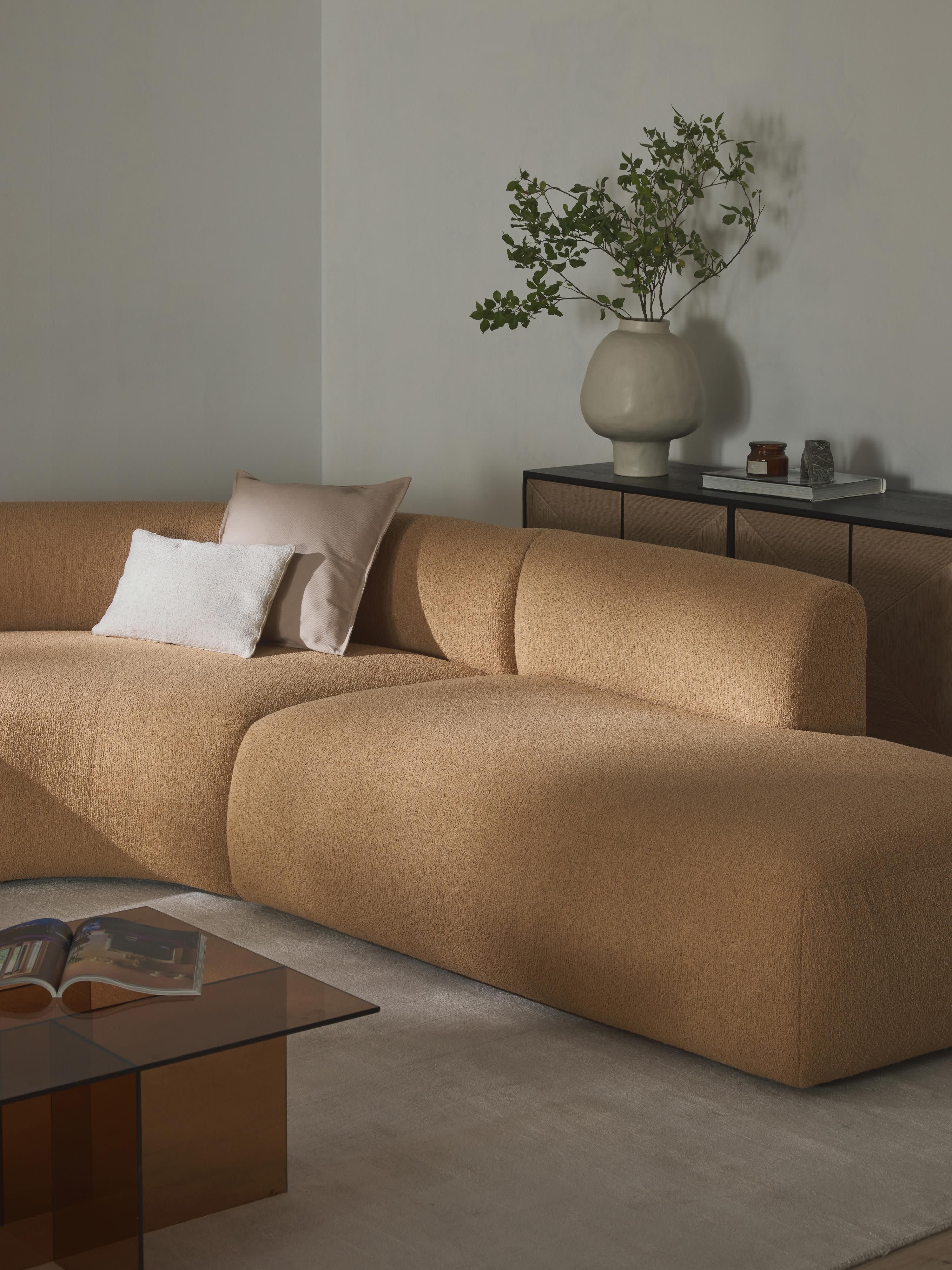 Modulaire bouclé hoekbank Sofia (4-zits)