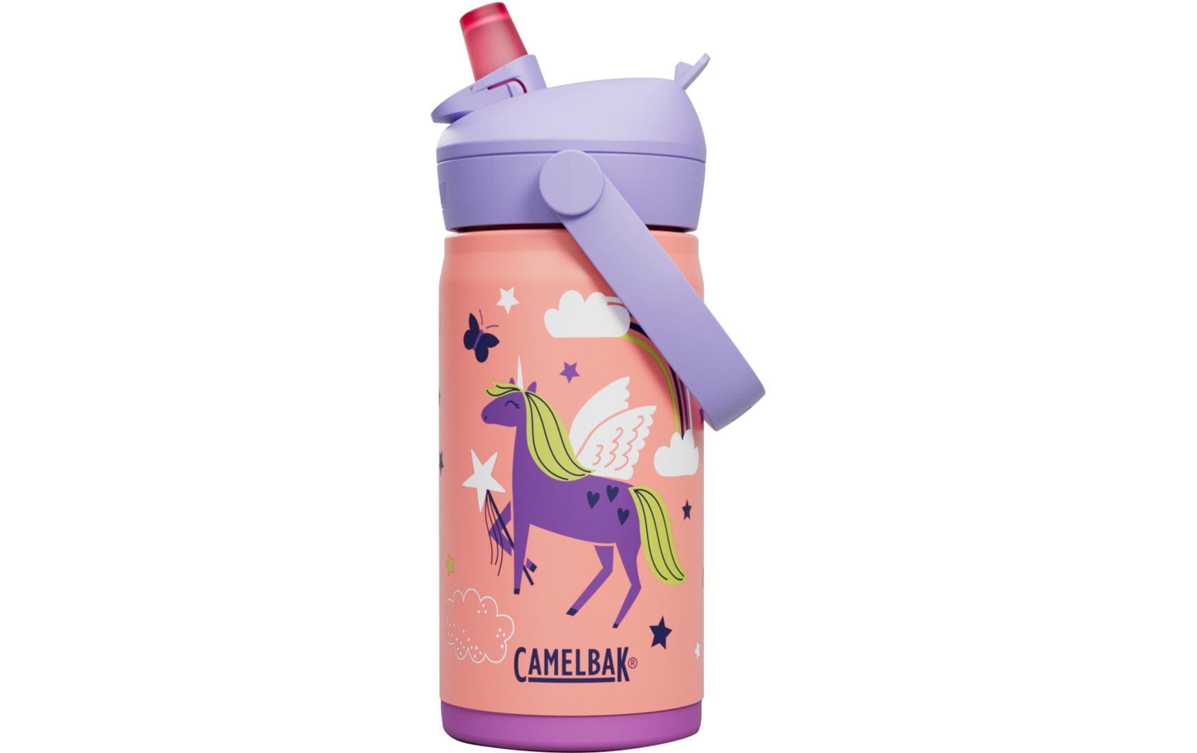 Trinkflasche Thrive Flip Straw Kids V.I. unicorns 400 mlFlasche aus Tritan für Kinder