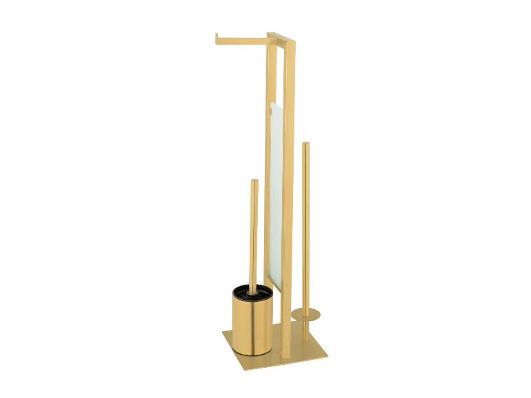 Toiletrolhouder met toiletborstel Rivalta Gold