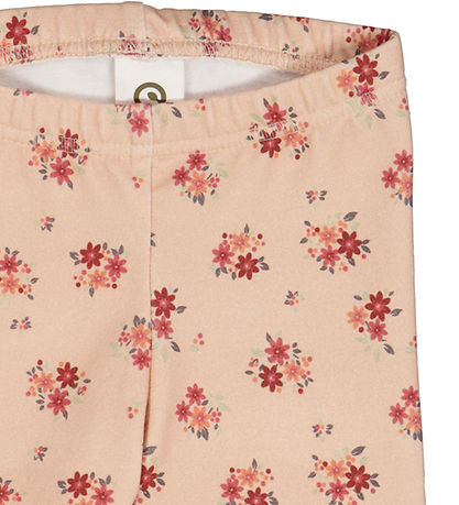 M?Slå leggings - Dahlia - Rose Sugar m. Blomster