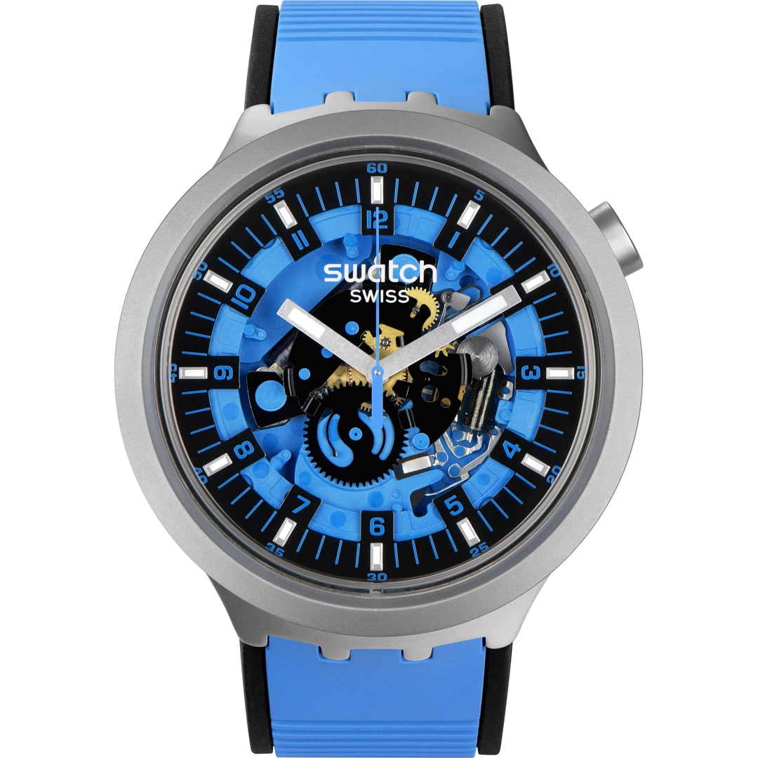 Swatch Big Bold Irony Lacquered Azure Blue Daze