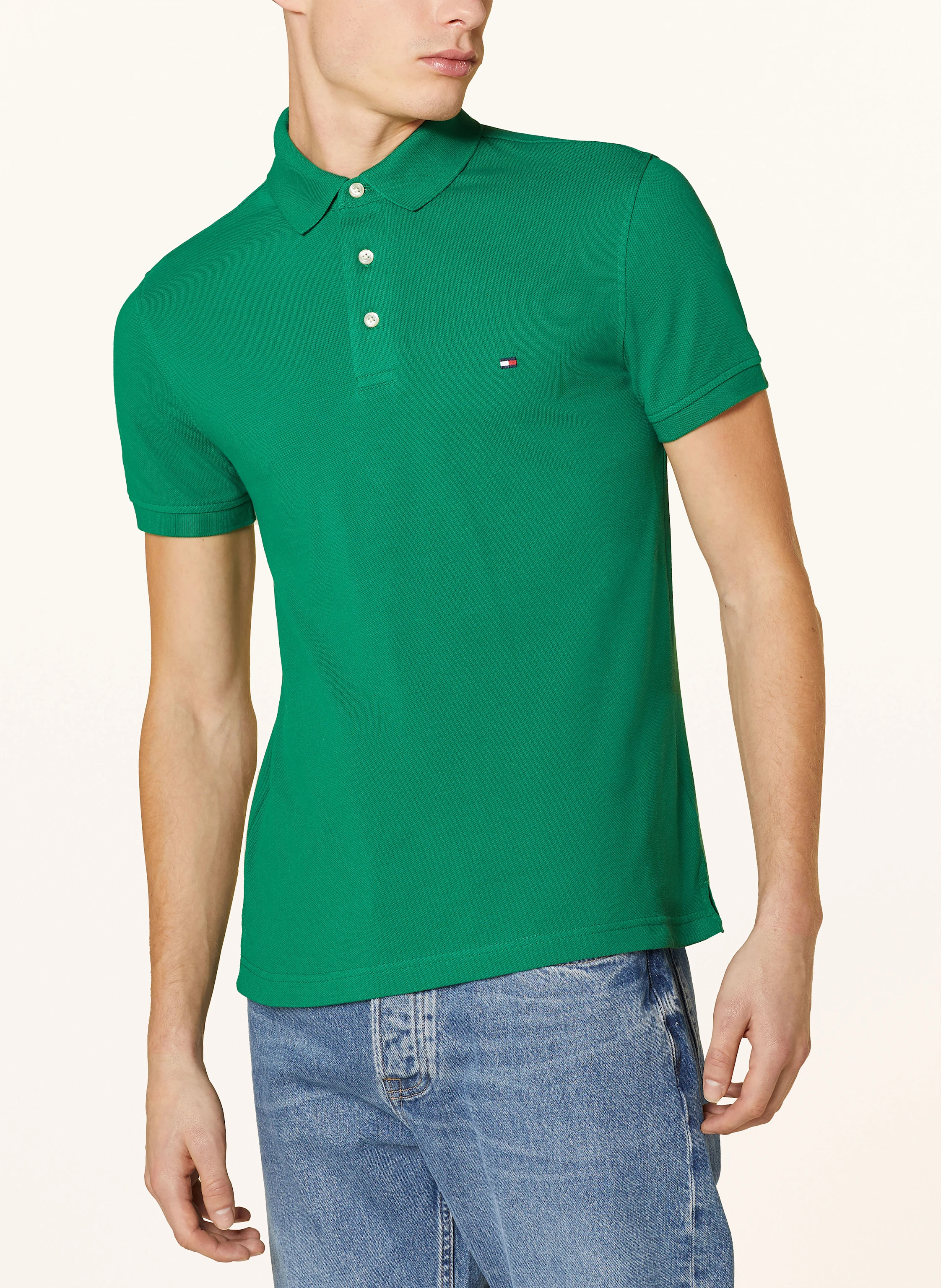 TOMMY HILFIGER Piqué-Poloshirt Slim Fit