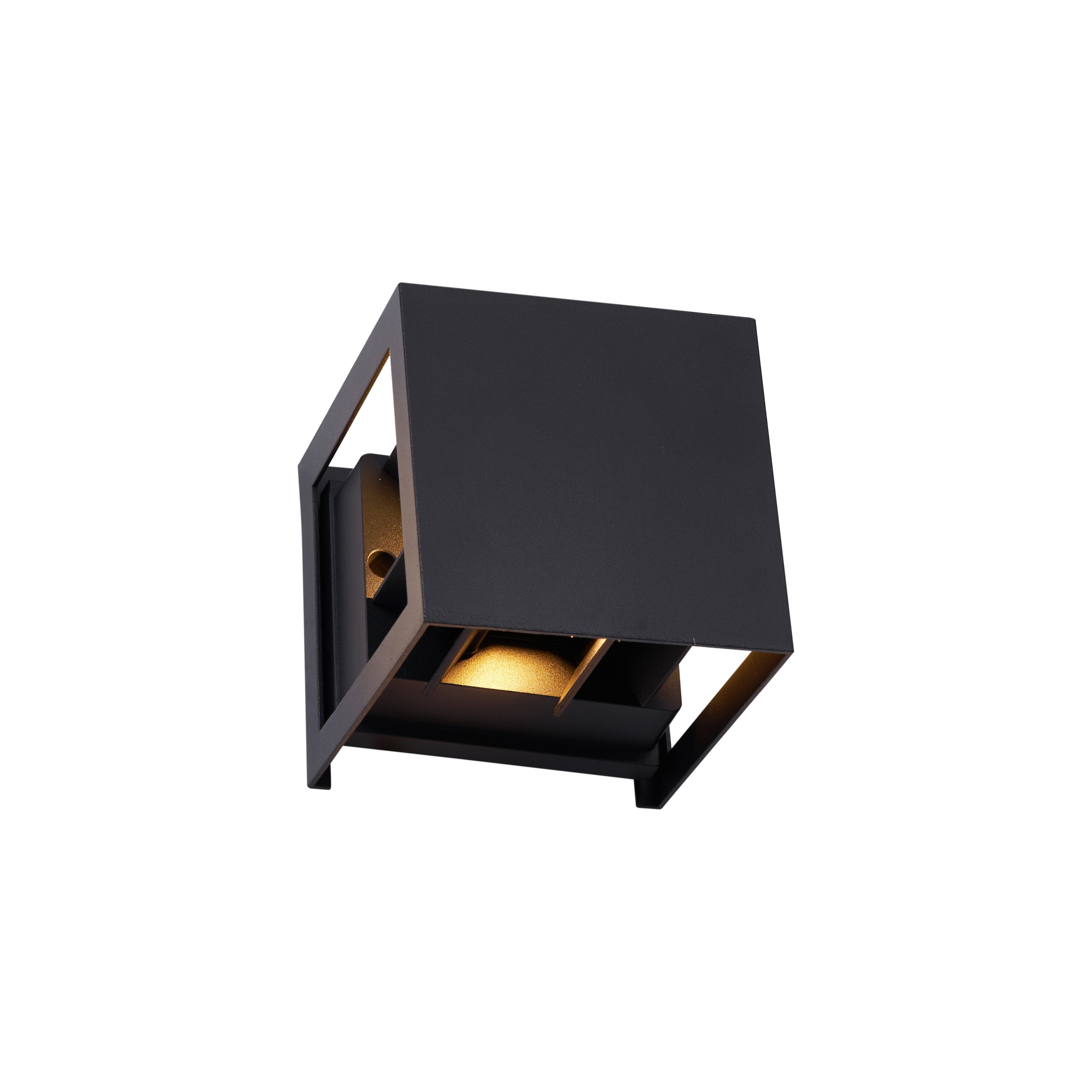Moderne wandlamp zwart incl. LED IP44 - Edwin Quadro