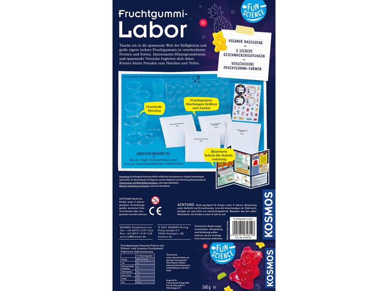 Kosmos Experimentierkasten Fun Science: Fruchtgummi-Labor Gummibärchen in zwei leckeren Sorten herstellen