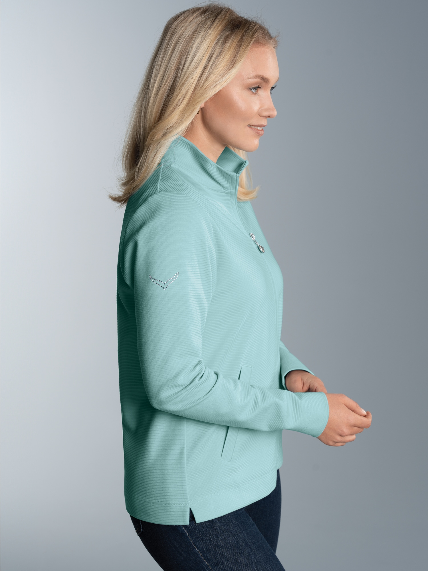 Jacke mit funkelnden Strass-Steinen Gletscher